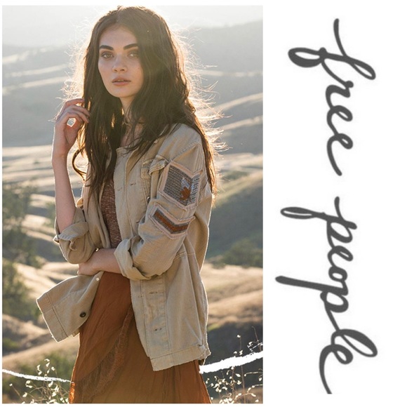 Free People Embellished Military Shirt Jacket - Picture 2 of 10